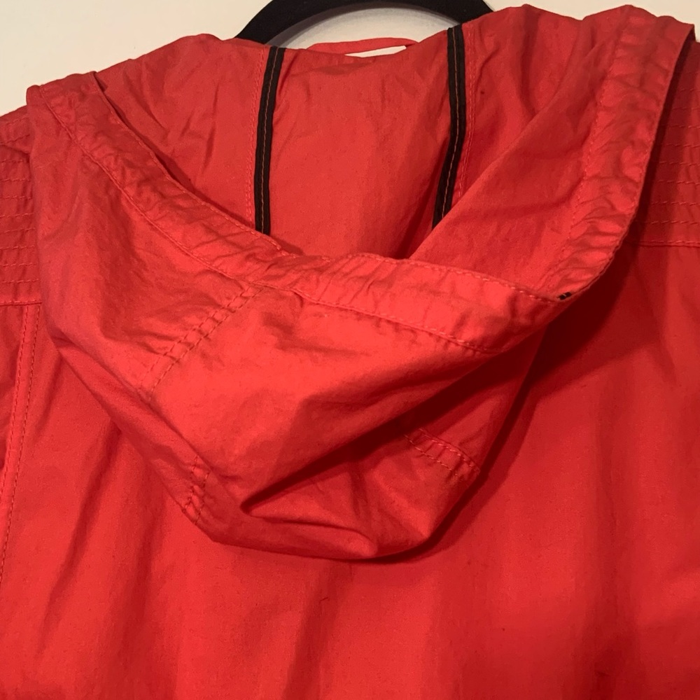 ** Black Rivet Red and Black Lightweight Zip Up Jacket 100% Cotton Size Medium - Picture 12 of 13